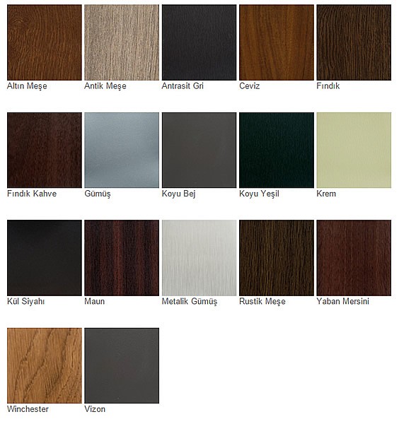 PVC Color Chart